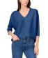 ფოტო #1 პროდუქტის Women's V-Neck Dolman-Sleeve Sweater