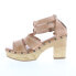 Фото #5 товара Bed Stu Sloane F399032 Womens Brown Leather Slip On Heeled Sandals Shoes