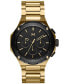 ფოტო #1 პროდუქტის Men's Raptor Gold-Tone Bracelet Watch 46mm