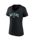 Фото #2 товара Women's Black Formula 1 Miami Grand Prix V-Neck T-shirt