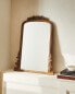 Gold wooden wall mirror