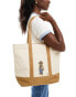 Фото #4 товара Polo Ralph Lauren tote bag with western bear logo in cream