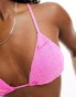 Nike Swimming Retro Flow terry bikini top in playful pink