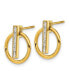 ფოტო #3 პროდუქტის Stainless Steel Polished Yellow plated Crystal Dangle Earrings