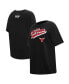 ფოტო #1 პროდუქტის Women's Black Chicago Bulls Script Boyfriend T-shirt