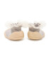 Baby Girls First Walk Sock Shoes Lace trim - Tull Trim Beige