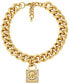 Фото #1 товара Michael Kors statement Cubic Zirconia Pave Lock Chain Necklace