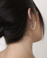 ფოტო #4 პროდუქტის 18k Gold-Plated Pavé-Studded Rectangle Hoop Earrings