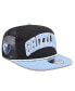ფოტო #1 პროდუქტის Men's Black/Light Blue Memphis Grizzlies Throwback Team Arch Golfer Snapback Hat