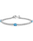 Amethyst (1-1/4 ct. t.w.) & Diamond (1/2 ct. t.w.) Tennis Bracelet in Sterling Silver (Also in Blue Topaz, Garnet, & Citrine)