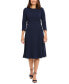 Фото #1 товара Women's Tab-Waist Fit & Flare Dress