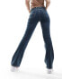 Фото #5 товара COLLUSION x007 stretch flare jeans in midwash blue