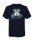 Big Boys and Girls Deep Sea Blue Seattle Kraken Mascot Callout T-shirt