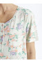 Фото #4 товара Пижама LCW DREAM Floral Neckline Nightgown