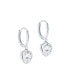 HANNIY: Crystal Heart Huggie Earrings For Women
