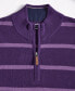 Фото #5 товара Men's Stripe Quarter-Zip Sweater, Created for Macy's