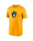 Men's Gold Milwaukee Brewers Legend Fuse Large Logo Performance T-Shirt