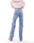 Noisy May Yolanda wide fit jeans in blue acid wash