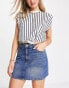 Only Noel classic denim mini skirt in blue