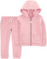 Toddler 2-Piece Zip-Up Fleece Hoodie & Joggers Set 2T