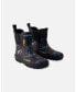 Boy Short Rain Boots Black Printed Dinos Skeletons - Toddler|Child