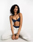 Weekday Blizz low wire bikini top in navy