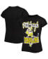 ფოტო #1 პროდუქტის Big Girls Black Pittsburgh Penguins Mickey Mouse Go Team Go T-shirt