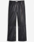 Women's Leather Kick-Flare Pants, Created for Macy's
