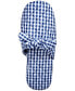 ფოტო #4 პროდუქტის Women's Gingham-Print Bow-Top Slippers, Created for Macy's