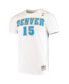 Фото #3 товара Men's Carmelo Anthony White Denver Nuggets Hardwood Classics Stitch Name and Number T-shirt