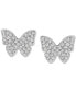ფოტო #1 პროდუქტის Pavé Butterfly Stud Earrings