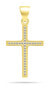 Фото #1 товара Timeless gold-plated pendant with zircons Cross PT78Y