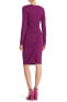 Фото #3 товара Nicole Miller 156854 Women's Ponte V-Neck Tuck Dress Byzantium Sz. Medium