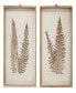 Фото #8 товара Wood Fern Leaf Framed Wall Art with White Backing Set of 2, 19" x 25"