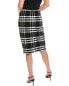 Фото #2 товара Oscar De La Renta Large Check Wool-Blend Pencil Skirt Women's Black 10