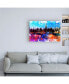 Фото #3 товара Philippe Hugonnard NYC Watercolor Collection - Manhattan Colors Sunset Canvas Art - 27" x 33.5"