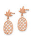 ფოტო #2 პროდუქტის Stainless Steel Polished Rose plated Pineapple Dangle Earrings