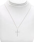 Diamond Cross 18" Pendant Necklace (1/2 ct. t.w.) in 14k White, Yellow or Rose Gold