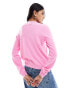 Object fine gauge cardigan in pink