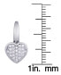 ფოტო #4 პროდუქტის Diamond 1/4 ct. t.w. Heart Leverback Earrings in Sterling Silver