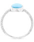 ფოტო #4 პროდუქტის Larimar Oval Ring in Sterling Silver