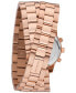ფოტო #3 პროდუქტის Women's Runway Chronograph Rose Gold-Tone Stainless Steel Double Wrap Bracelet Watch 34mm