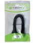 Techly ICOC-U-AB-10-ANG - 1 m - USB A - USB B - USB 2.0 - 480 Mbit/s - Black