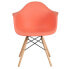 Фото #3 товара Alonza Series Peach Plastic Chair With Wood Base
