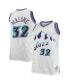 ფოტო #2 პროდუქტის Men's Karl Malone White Utah Jazz Big and Tall Hardwood Classics Jersey