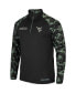 ფოტო #3 პროდუქტის Men's Black West Virginia Mountaineers OHT Military-Inspired Appreciation Take Flight Raglan Quarter-Zip Jacket