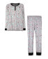 ფოტო #3 პროდუქტის Women's Holiday Gnomes Cotton Blend 2 Piece Pajama Set