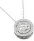 Фото #2 товара Twinkling Diamond Star diamond Double Halo 18" Pendant Necklace (3/8 ct. t.w.) in 10k White Gold