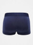 Calvin Klein CK Black 3-pack low rise trunks in navy, charcoal and black Navy/Grey/Black, XS - фото #3