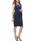 ფოტო #2 პროდუქტის Maternity Crisscrossed Neck Midi Dress